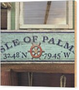 Isle Of Palms Wood Print