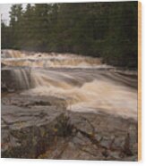Jackson Falls In Jackson, New Hampshire Wood Print