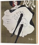 Jane Avril - French Dancer - Vintage Advertising Poster Wood Print