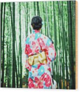 Midori Geisha Wood Print