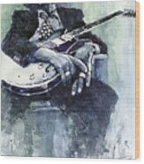 Jazz Bluesman John Lee Hooker 04 Wood Print