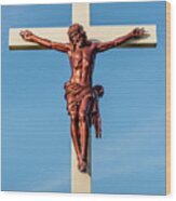 Jesus Crucifix Against The Sky 3 Wood Print