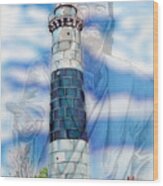 Jesus Is The Lighthouse Wood Print