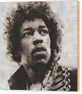 Jimi Hendrix, Legend Wood Print