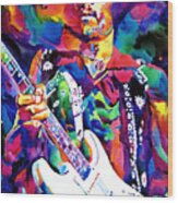Jimi Hendrix Purple Wood Print