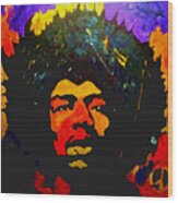 Jimi The Man Wood Print