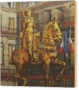 Joan Of Arc Monument In Paris Wood Print