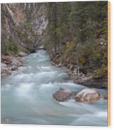 Johnston Canyon In Banff National Park Wood Print