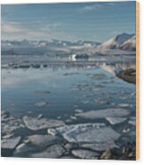 Jokulsarlon Ice Lagoon - Iceland Wood Print
