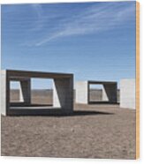 Judd's Cubes By Donald Judd In Marfa Wood Print
