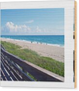 Juno Beach Florida Seascape Collage 1 Wood Print