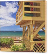 Kamaole Beach Lifeguard Tower Wood Print