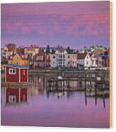 Karlskrona Twilight Wood Print