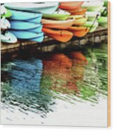 Kayak Color Wood Print