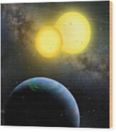 Kepler-35 Wood Print