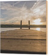 Keuka Lake Sunset Wood Print