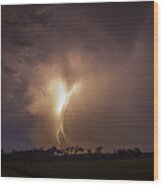Kewl Nebraska Cg Lightning And Krawlers 014 Wood Print