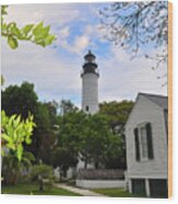 Key West Lighthouse Wood Print