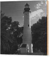 Key West Lighthouse Fl Wood Print