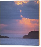 Kilauea Lighthouse Sunrise Kauai Wood Print