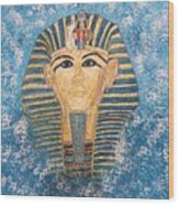 King Tutankhamun Face Mask Wood Print