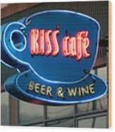 Kiss Cafe Wood Print