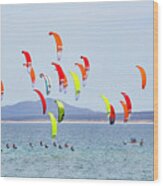 Kite Boarding At La Ventana Wood Print