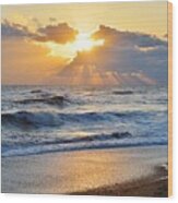 Kitty Hawk Sunrise Wood Print