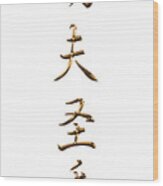 Kung Fu San Soo Chinese Characters Typography Wood Print