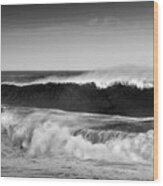 La Jolla High Surf Wood Print