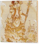 Lady Codex Wood Print