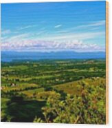 Lake Champlain View From Mt. Phillo Wood Print