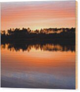 Lake Maumelle Sunset Wood Print