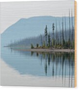 Lake Mcdonald Twin Reflections Wood Print
