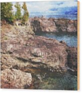 Lake Superior Peninsulas Wood Print