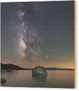 Lake Tahoe Milky Way Wood Print