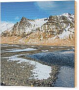 Landscape Sudurland South Iceland Wood Print