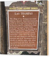 Las Trampas Historic Marker Wood Print
