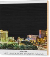 Las Vegas At Night Poster Print Wood Print