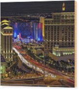 Las Vegas Strip Aerial View - Wood Print