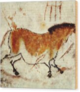 Lascaux Prehistoric Horse Wood Print