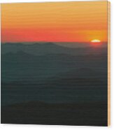 Last Light From Clingmans Dome Wood Print
