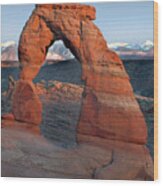 Last Light On Delicate Arch Wood Print