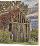 Late Afternoon At The Barn Wood Print