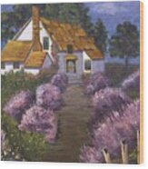 Lavender House Wood Print