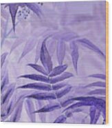 Lavender Leaves Wood Print