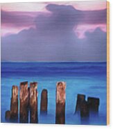 Lavender Sunrise On The Outer Banks Ap Wood Print