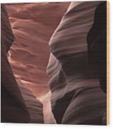 Layers Of Simplicity - Antelope Canyon Wood Print
