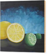 Lemon Lime Wood Print