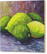 Lemons And Limes Wood Print